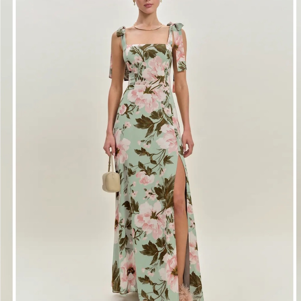 Reformation Westerly Dress Green - Size 0